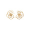 vintage Gold vintage stud earrings with ruby 14 kt
