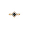 vintage Gouden vintage ring met saffier en diamant 14 kt