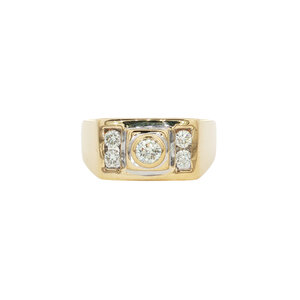 Gouden ring met diamant 14 kt