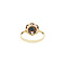 vintage Golden vintage entourage ring with sapphire and diamond 14 kt