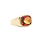 vintage Gouden vintage zegelring met saffier 14 kt