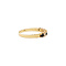 vintage Gold vintage row ring with sapphire and zirconia 18 kt