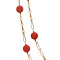 vintage Gold vintage necklace with blood coral 18 kt