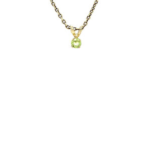 Gold pendant with peridot 14 kt