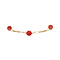 vintage Gold vintage bracelet with blood coral 14 kt