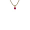 vintage Golden vintage solitaire pendant with ruby 14 kt