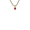 vintage Gouden vintage solitair hanger met robijn 14 kt