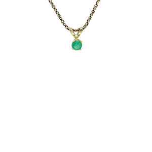 Gold pendant with emerald 14 kt