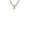 vintage Golden vintage solitaire pendant with emerald 14 kt
