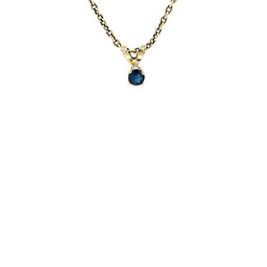 Gold pendant with sapphire 14 kt