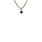 vintage Gold vintage solitaire pendant with sapphire 14 kt