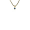 vintage Gold vintage solitaire pendant with sapphire 14 kt