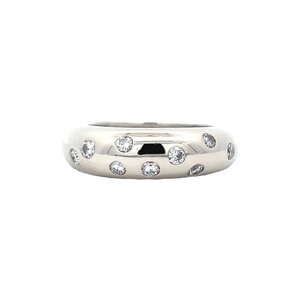 Witgouden ring met diamant 14 kt