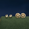 vintage Gold vintage fantasy stud earrings 20 kt