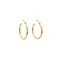 vintage Golden vintage smooth earrings 18 kt