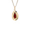 vintage Gold vintage pendant with garnet 14 kt