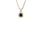 vintage Gold vintage entourage pendant with sapphire and diamond 14 kt