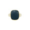 vintage Gouden vintage zegelring met chalcedoon 14 kt