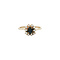 vintage Gold vintage entourage ring with sapphire and diamond 14 kt