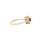 vintage Gouden vintage entourage ring met saffier en diamant 14 kt