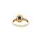vintage Golden vintage entourage ring with sapphire and diamond 14 kt