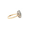vintage Gold vintage entourage ring with sapphire and diamond 14 kt