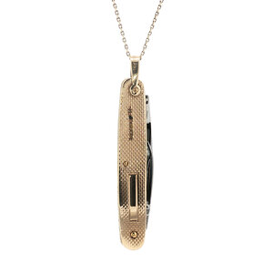 Pocket knife pendant 9 kt