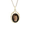 vintage Golden vintage pendant with smoky topaz 14 kt
