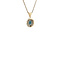 vintage Gold vintage entourage pendant with sapphire and diamond 14 kt