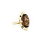 vintage Gouden vintage ring met rooktopaas 14 kt