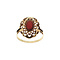 vintage Gouden vintage ring met bloedkoraal 14 kt