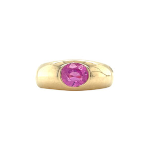 Gold ring with sapphire 14 kt