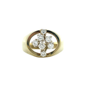 Gold ring with diamond 14 kt