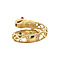 vintage Gold vintage John Hardy Naga ring with ruby and diamond 18 kt