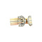 vintage Tricolour gold vintage ring with diamond 14 kt
