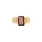 vintage Gouden vintage ring met kleursteen en parel 14 kt