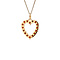vintage Gold vintage heart pendant with blood coral 18 kt