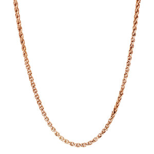 Roségouden vossenstaart collier 14 kt