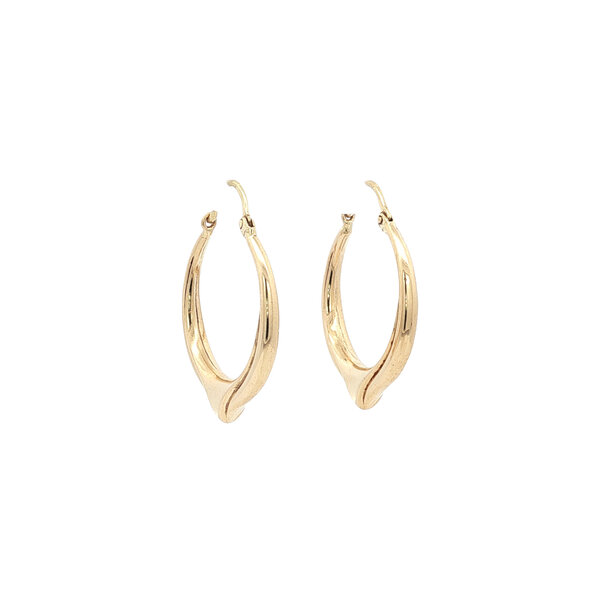 vintage Gouden vintage fantasie oorringen 14 kt