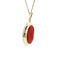 vintage Gold vintage pendant with carnelian 14 kt