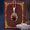 vintage Gold vintage pendant with carnelian 14 kt