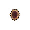 vintage Gold vintage cluster ring with garnet 14 kt