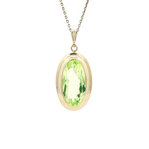 Gold pendant with spinel 14 kt