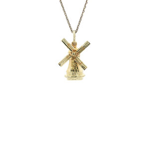 Gold mill pendant 14 kt