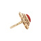 vintage Gouden vintage ring met bloedkoraal 14 krt