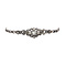vintage Zilveren vintage armband met diamant 925/14 kt