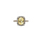 vintage Witgouden vintage entourage ring met saffier en diamant 18 kt