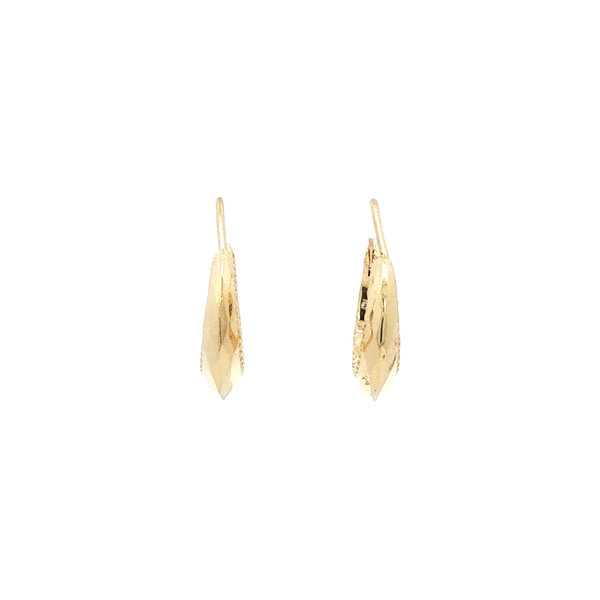 vintage Gouden vintage fantasie oorringen 14 kt