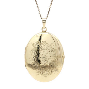 Gold medallion with engraving 14 kt