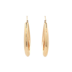 Gouden gladde oorbellen 18 kt